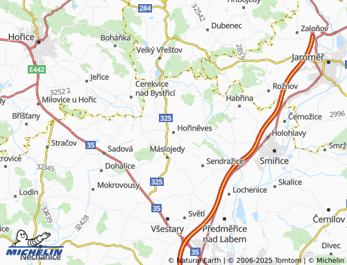Mappa MICHELIN Hořiněves - ViaMichelin