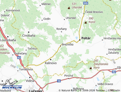 Mappa MICHELIN Breznička - ViaMichelin