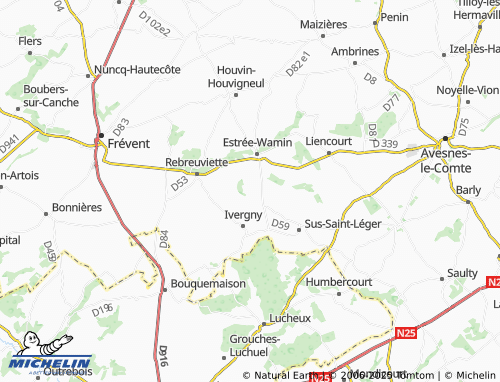 Carte MICHELIN Oppy - ViaMichelin