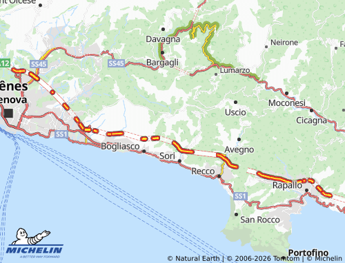 MICHELIN Teriasca map - ViaMichelin