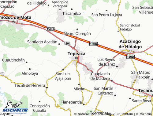Mappa MICHELIN Tepeaca - ViaMichelin