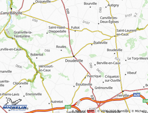 MICHELIN Doudeville map - ViaMichelin