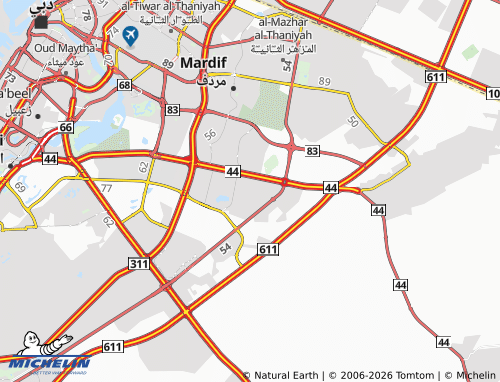 MICHELIN Warsan Second map - ViaMichelin