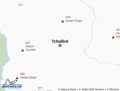 MICHELIN Tcholliré map - ViaMichelin