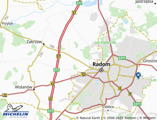 MICHELIN Milejowice map - ViaMichelin
