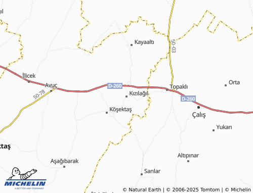 MICHELIN Kızılağıl map - ViaMichelin