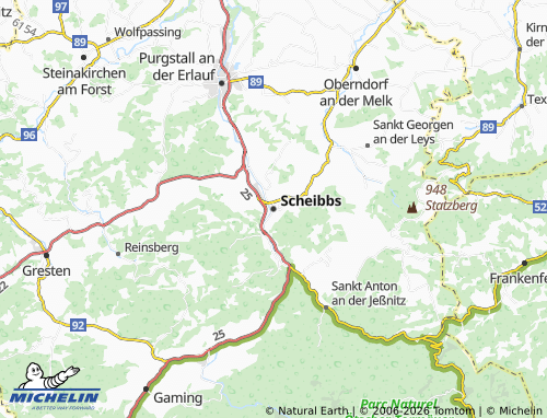 Carte MICHELIN Scheibbs - ViaMichelin
