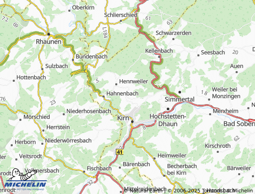 MICHELIN Oberhausen bei Kirn map - ViaMichelin