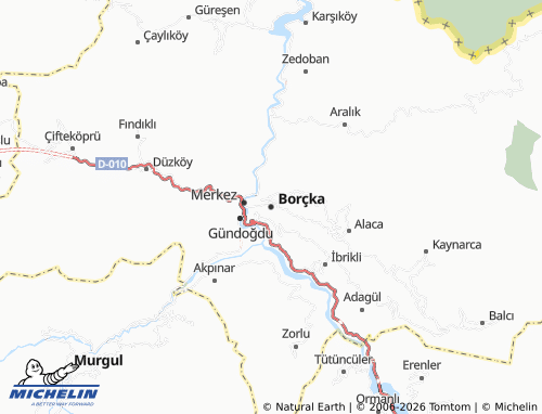 Carte MICHELIN Borçka - ViaMichelin