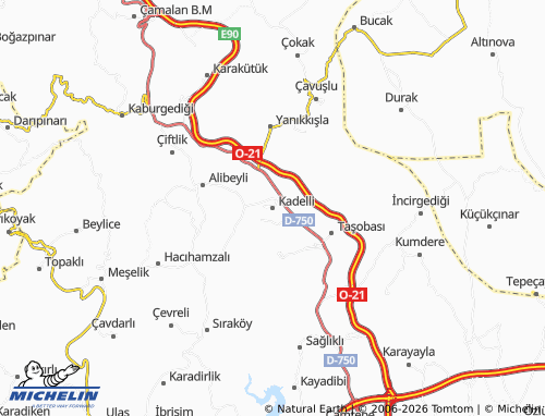 MICHELIN Kadelli map - ViaMichelin