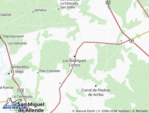 Mappa MICHELIN Los Rodríguez Centro - ViaMichelin