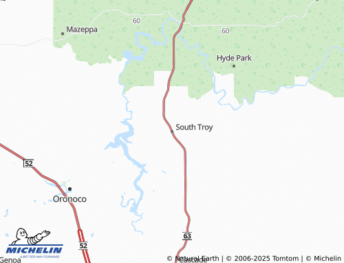 MICHELIN South Troy map - ViaMichelin