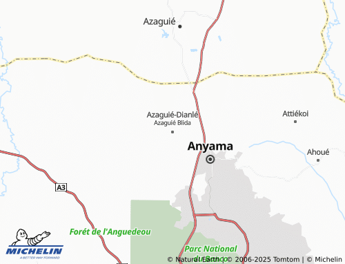MICHELIN Azaguié Blida map - ViaMichelin