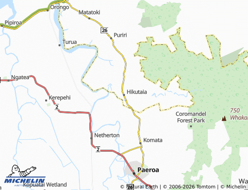 Mapa MICHELIN Hikutaia - ViaMichelin