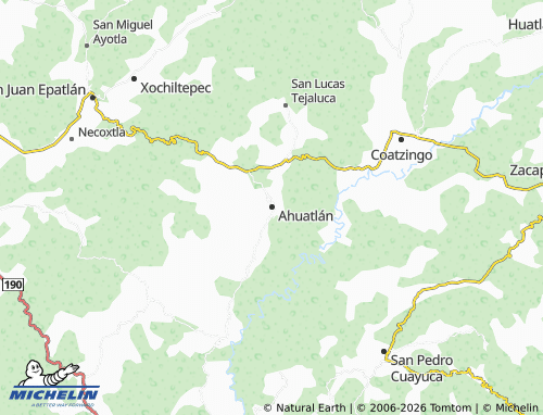 Mappa MICHELIN Ahuatlán - ViaMichelin