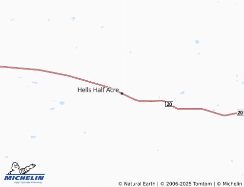 Carte MICHELIN Hells Half Acre - ViaMichelin