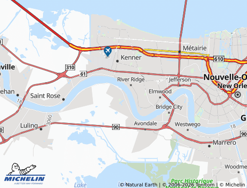 Carte MICHELIN Waggaman - ViaMichelin