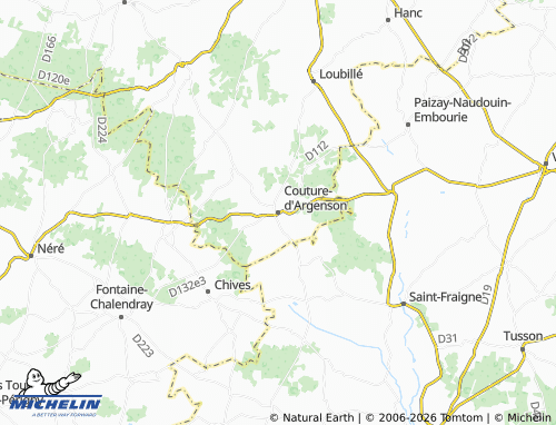 Mapa MICHELIN Couture-d'Argenson - ViaMichelin