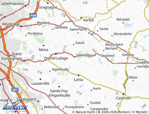 Carte MICHELIN Vallesvilles - ViaMichelin