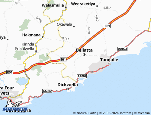 Mapa MICHELIN Kudaheella North - ViaMichelin
