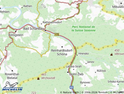 MICHELIN Reinhardtsdorf-Schöna map - ViaMichelin