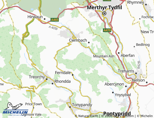 Carte MICHELIN Aberaman South - ViaMichelin