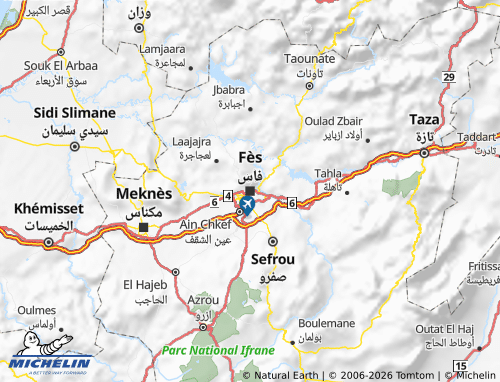 Mapa MICHELIN Fez - ViaMichelin