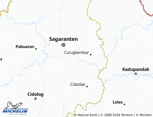 MICHELIN Gunung Bentang map - ViaMichelin