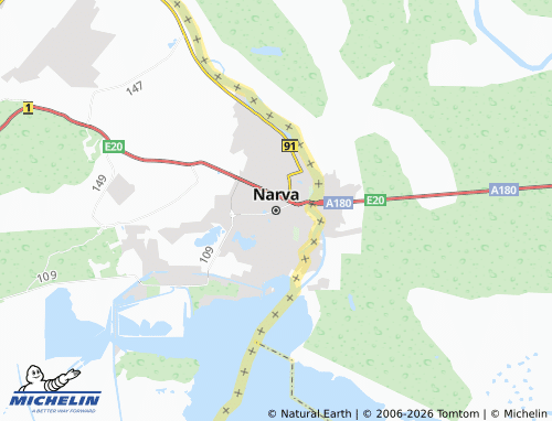 Carte MICHELIN Narva - ViaMichelin