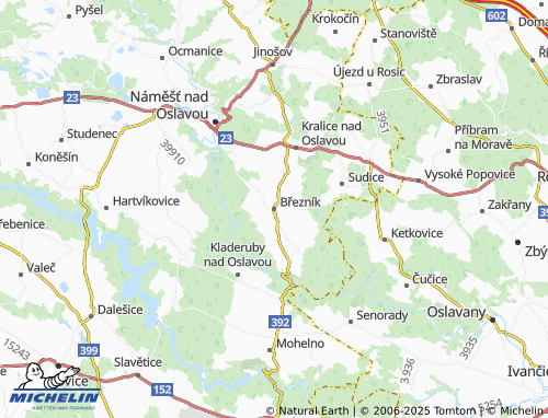 MICHELIN Březník map - ViaMichelin
