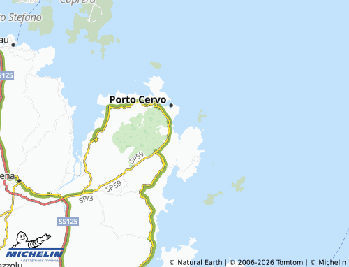 Mapa MICHELIN Golfo Pevero - ViaMichelin