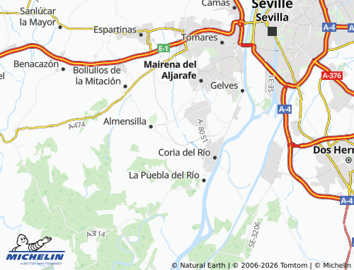 MICHELIN-Landkarte La Alegría - ViaMichelin