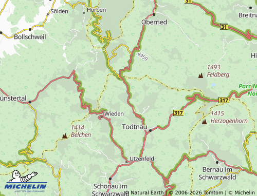 Mapa MICHELIN Muggenbrunn - ViaMichelin