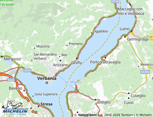 Mappa MICHELIN Ghiffa - ViaMichelin