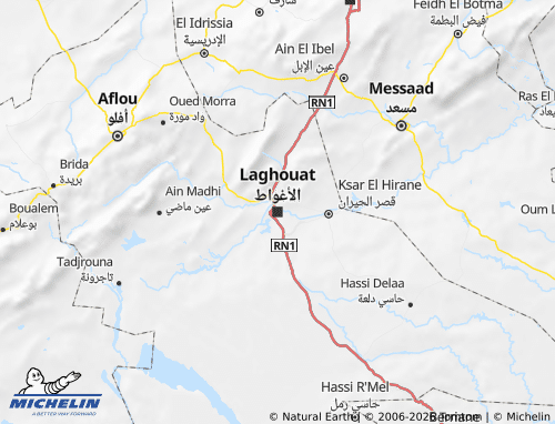 Kaart MICHELIN Laghwat - ViaMichelin