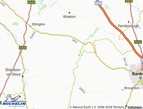 Carte MICHELIN Middle Tysoe - ViaMichelin