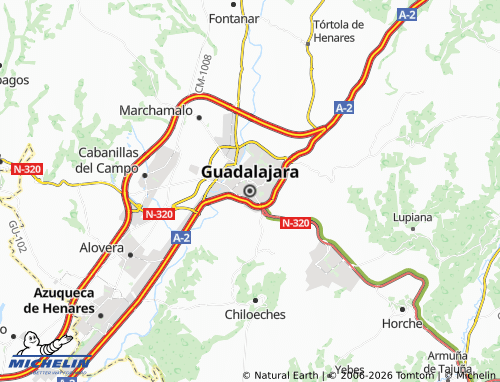 Mapa MICHELIN Guadalajara - ViaMichelin
