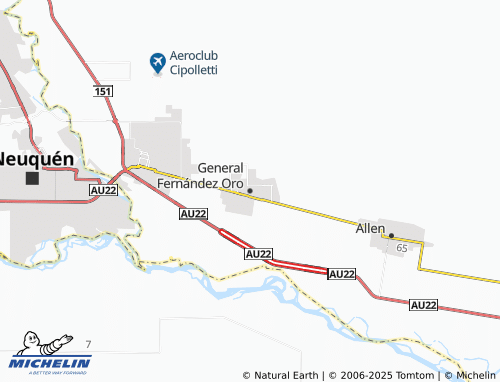 MICHELIN General Fernández Oro map - ViaMichelin