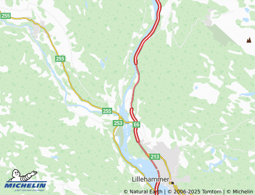 MICHELIN Fåberg map - ViaMichelin